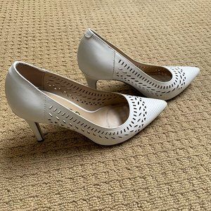 Unisa White Heels Cutout Bridal Size 7